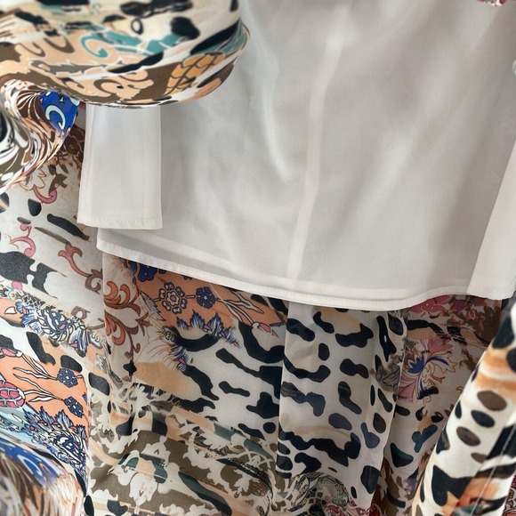 NWT Boston Proper Boho Maxi Skirt Sz 6 Colorful Abstract Flowy Southwestern - Picture 9 of 16